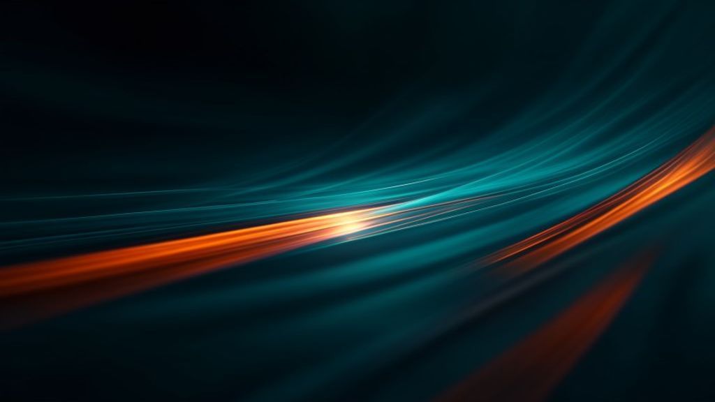 Cinematic motion-design preview frame — teal and ember light streaks on dark backdrop