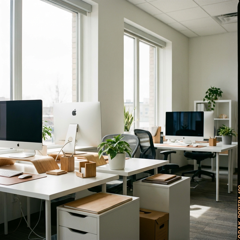 Professional office cleaning environment